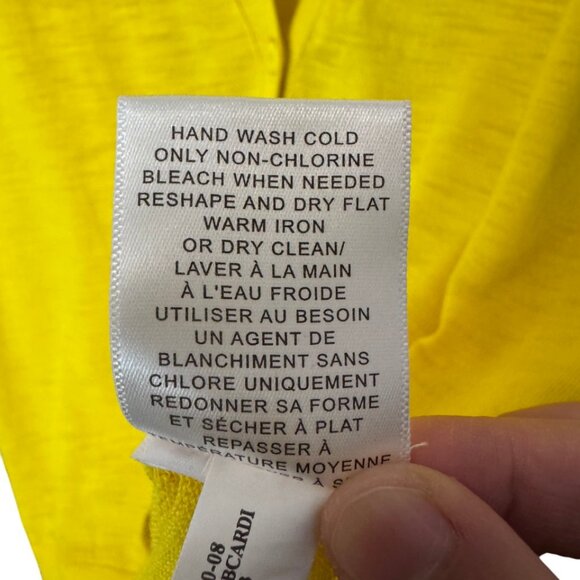 Banana Republic yellow knit short sleeve V neck button up cardigan size XL - Picture 8 of 8